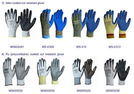 different kinds of gloves