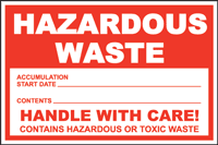 Signage : Hazardous waste